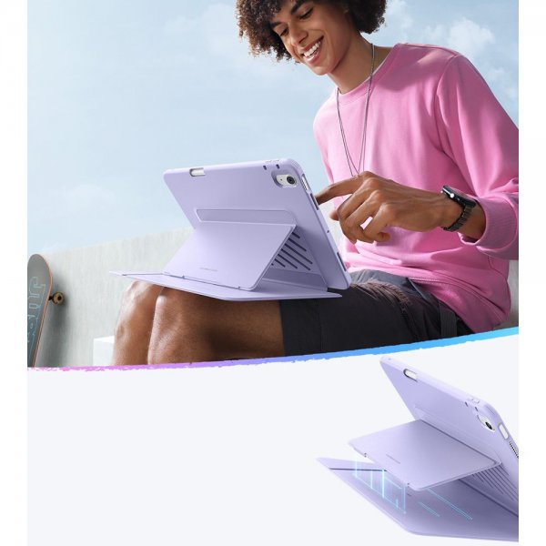 ESR iPad 10.9 (gen 10)/iPad 11 (A16) Etui Flip Hybrid Lilla