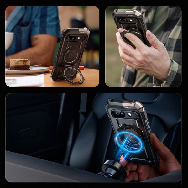 Supcase Google Pixel 9a Deksel UB Grip MagSafe Svart