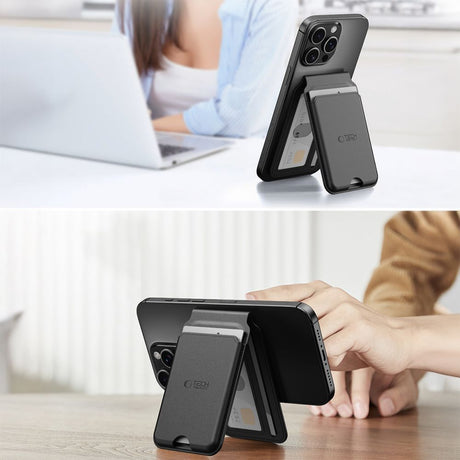 Tech-Protect Kortholder MagWallet Stand MagSafe Svart