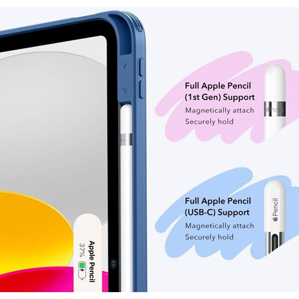 ESR iPad 10.9 (gen 10)/iPad 11 (A16) Etui Flip Hybrid Mørkeblå