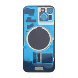 iPhone 15 baksideglass med magnet og kameralinse - svart
