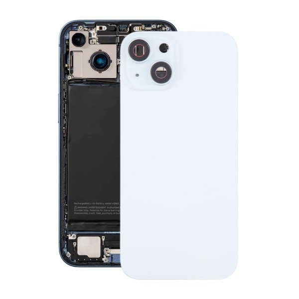 iPhone 15 Baksideglass med Magnet og Kameralinse - Hvit