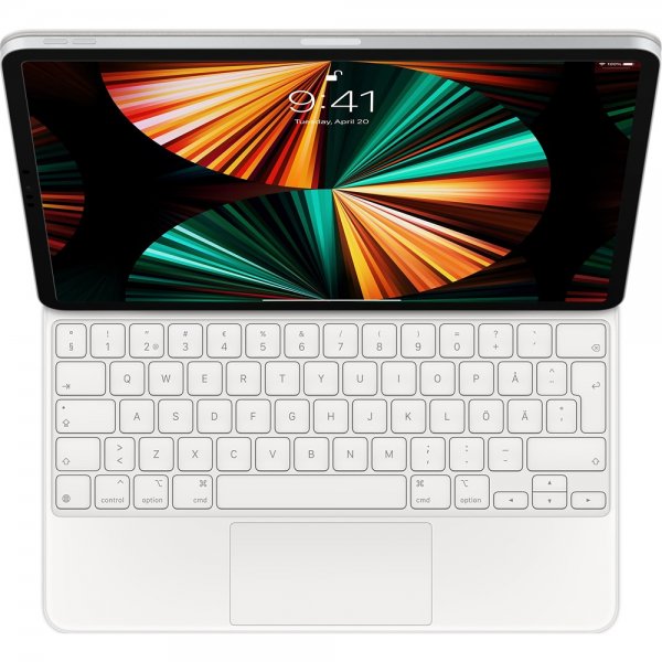 Apple iPad Pro 12.9 (gen 3/4/5/6)/iPad Air 13 (M2/M3/M4) Etui Magic Keyboard Hvit