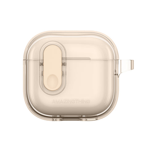 Amazingthing AirPods 4/5 Deksel Minimal Click Beige
