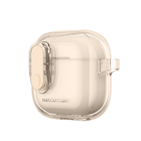 Amazingthing AirPods 4/5 Deksel Minimal Click Beige
