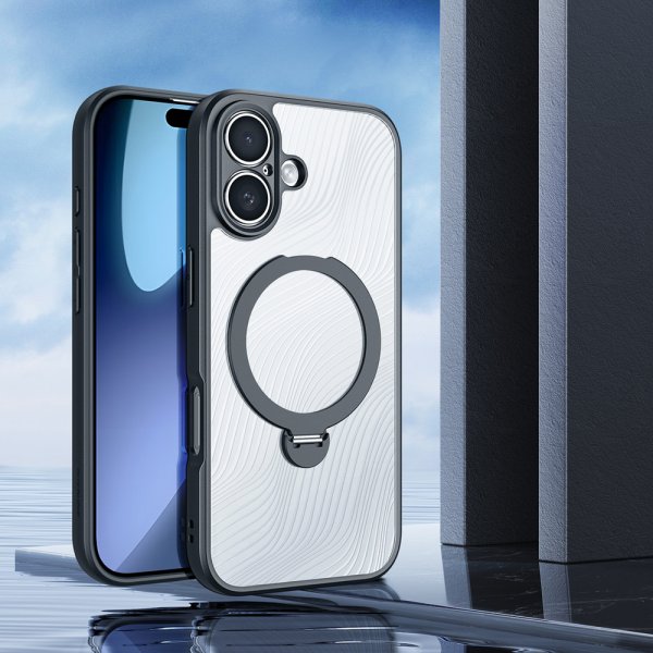Dux Ducis iPhone 17 Deksel Aimo Series MagSafe Kickstand Svart