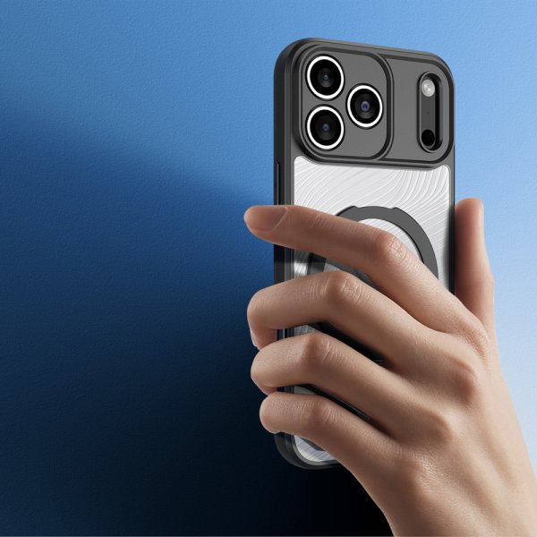 Dux Ducis iPhone 17 Pro Max Deksel Aimo Series MagSafe Kickstand Svart