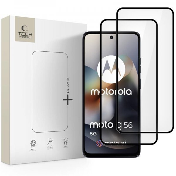 Tech-Protect Motorola Moto G56 Skjermbeskytter Glass Fit+ 2-pakning