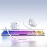 Joyroom 67W Vegglader med innebygd USB-C kabel & USB-C uttak Hvit