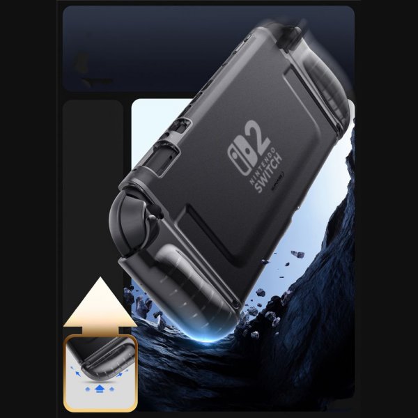 Supcase Nintendo Switch 2 Deksel Crystal Transparent Svart