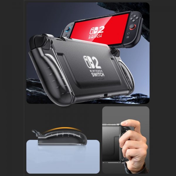 Supcase Nintendo Switch 2 Deksel Crystal Transparent Svart