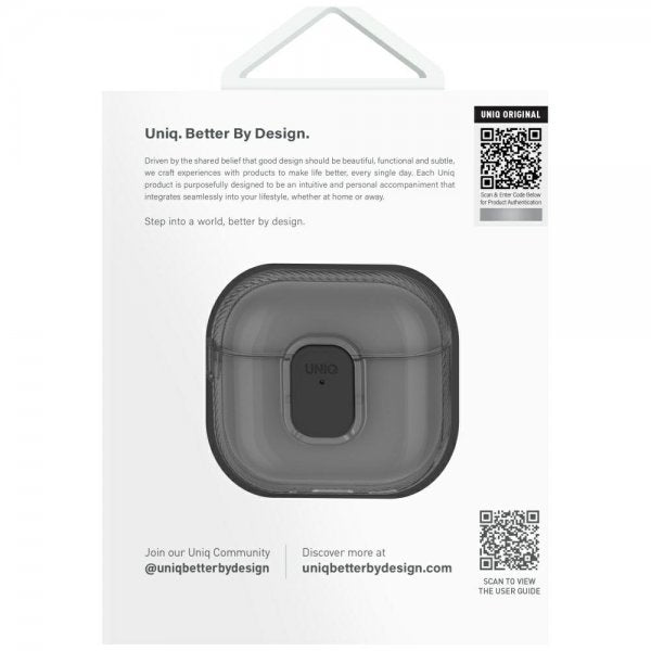 UNIQ AirPods 4 Deksel Glase Pro Svart