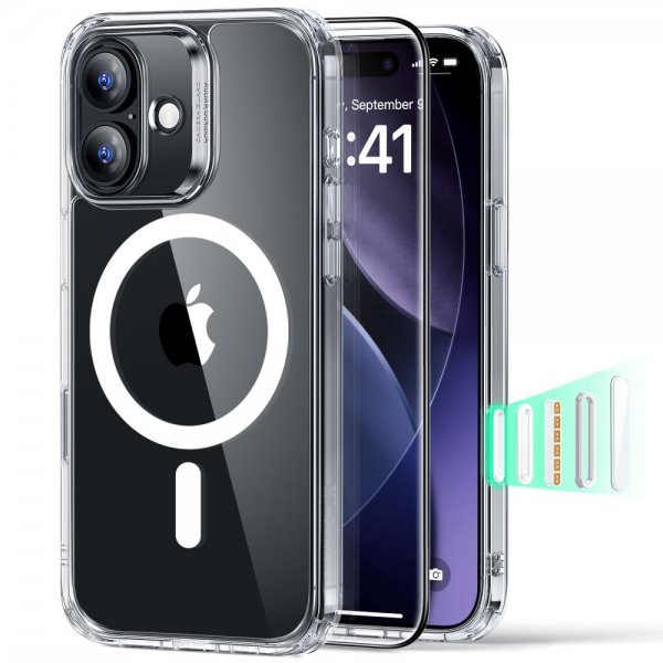 ESR iPhone 17 Deksel og Skjermbeskytter Classic Hybrid MagSafe Set Transparent