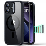 ESR iPhone 17 Deksel og Skjermbeskytter Classic Hybrid MagSafe Set Svart Transparent