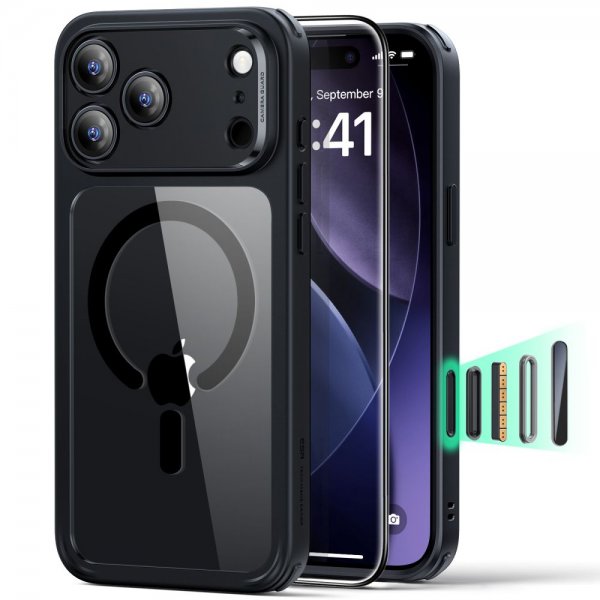 ESR iPhone 17 Pro Deksel og Skjermbeskytter Classic Hybrid MagSafe Set Svart Transparent