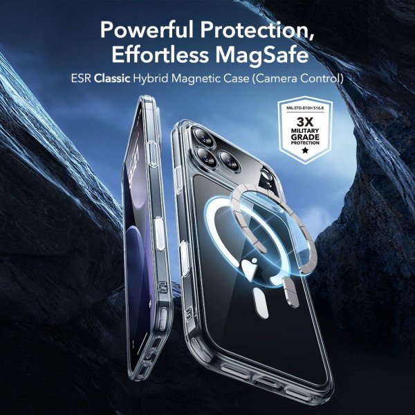 ESR iPhone 17 Pro Max Deksel og Skjermbeskytter Classic Hybrid MagSafe Set Transparent