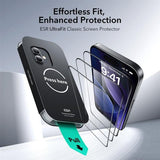 ESR iPhone 16 Pro/iPhone 17 Skjermbeskytter UltraFit 2-pakning