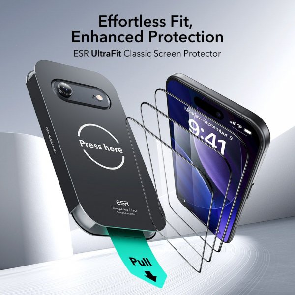 ESR iPhone Air Skjermbeskytter UltraFit 2-pakning