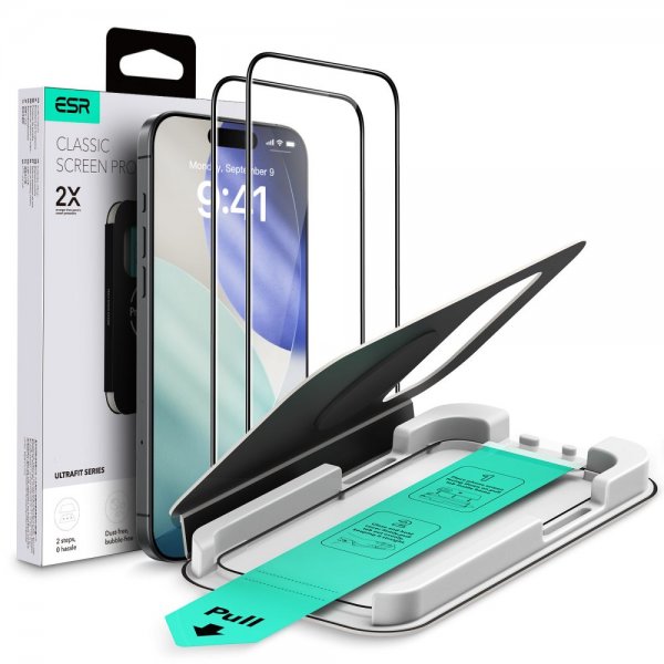 ESR iPhone 17 Pro Skjermbeskytter UltraFit 2-pakning