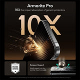 ESR iPhone 16 Pro/iPhone 17 Skjermbeskytter UltraFit Armorite Pro