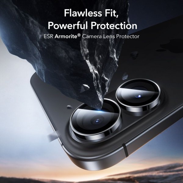 ESR iPhone 16/iPhone 16 Plus/iPhone 17 Kamerabeskytter Armorite Svart