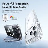 ESR iPhone 17 Pro Max Deksel Classic Hybrid Kickstand MagSafe Transparent