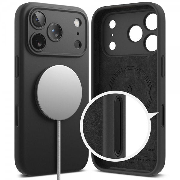 Ringke iPhone 17 Pro Max Deksel Silicone Magnetic Svart