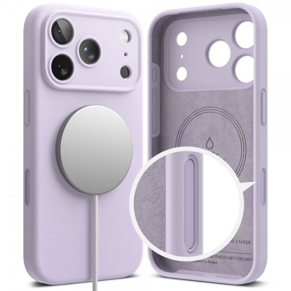 Ringke iPhone 17 Pro Max Deksel Silicone Magnetic Lilla