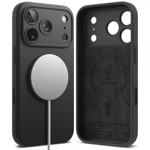 Ringke iPhone 17 Pro Deksel Silicone Magnetic Lilla