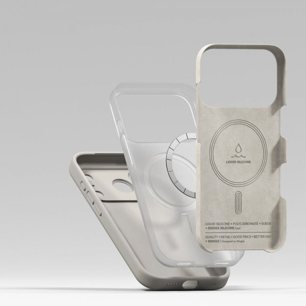 Ringke iPhone 17 Pro Deksel Silicone Magnetic Stone