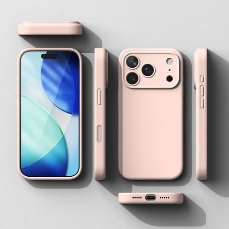 Ringke iPhone 17 Pro Deksel Silicone Magnetic Pink Sand
