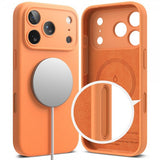 Ringke iPhone 17 Pro Deksel Silicone Magnetic Tangerine