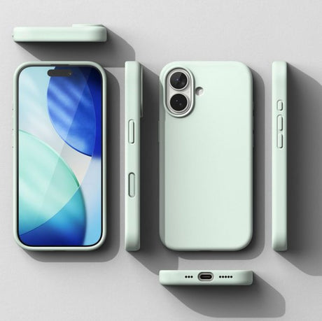 Ringke iPhone 17 Deksel Silicone Magnetic Soft Mint