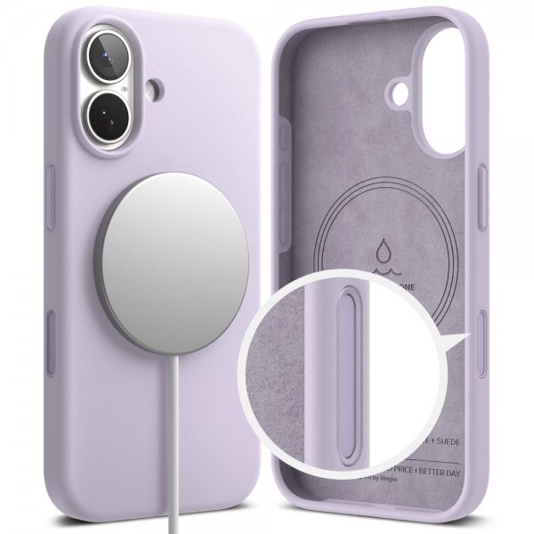 Ringke iPhone 17 Deksel Silicone Magnetic Lilla