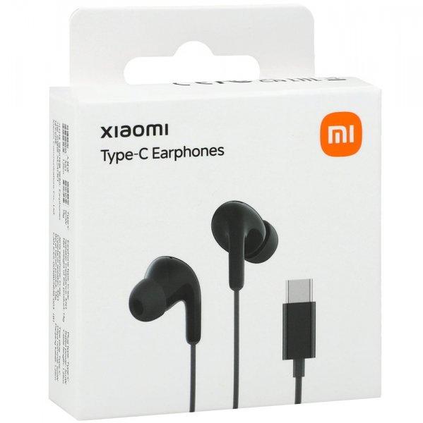 Xiaomi Kablede USB-C Hodetelefoner Type-C Earphones Svart