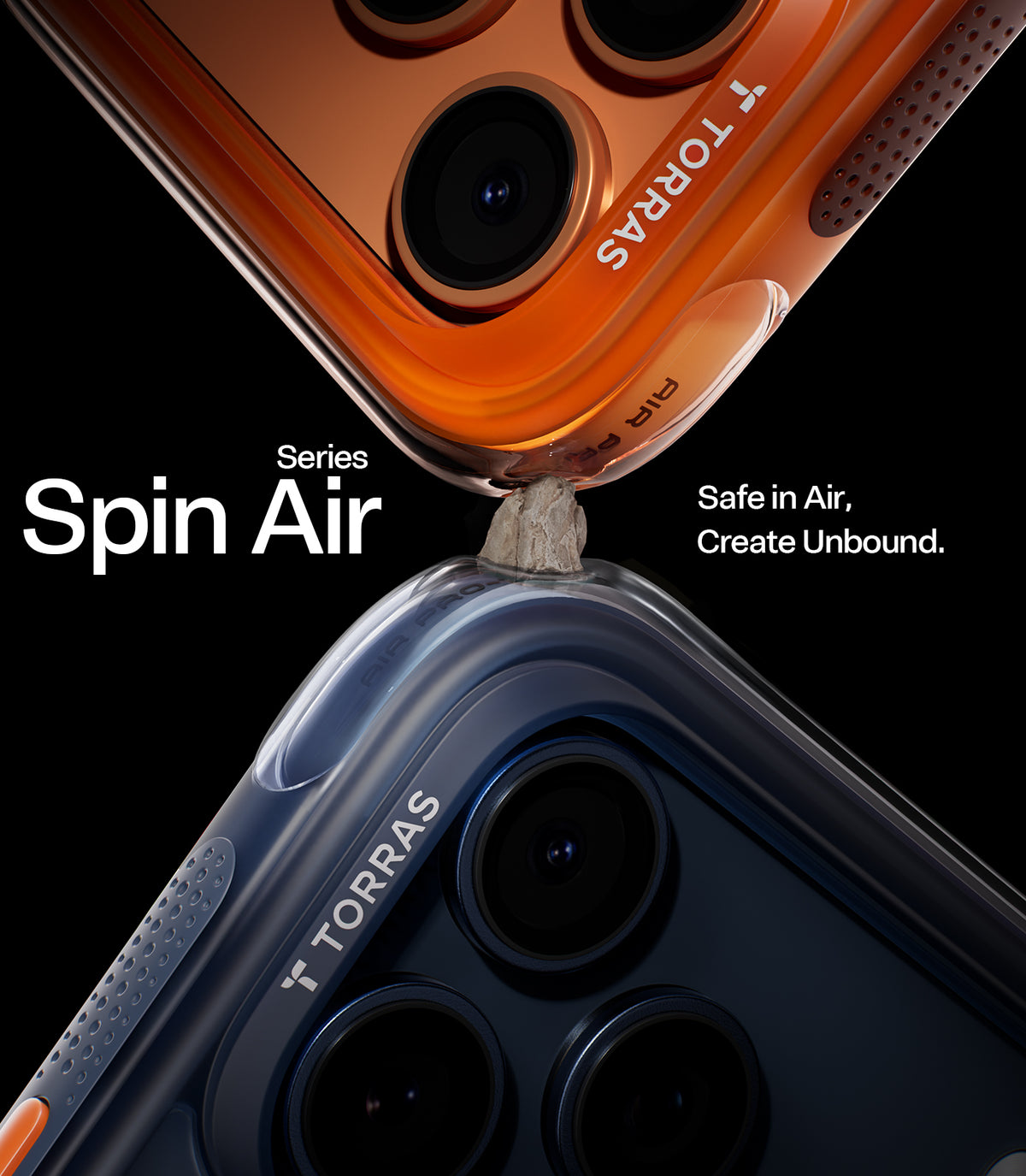 Torras iPhone 17 Pro Deksel Ostand Q3 Air Deep Blue