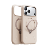 Torras iPhone 17 Pro Deksel Ostand Q3 Silicone Desert Gold