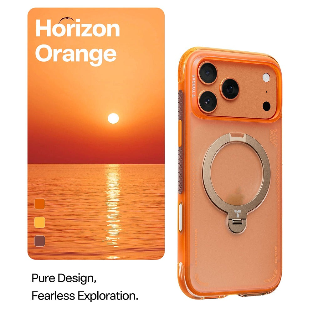 Torras iPhone 17 Pro Deksel Ostand Q3 Air Energy Oransje