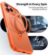 Torras iPhone 17 Pro Max Deksel Ostand Q3 Spin Energy Oransje