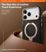 Torras iPhone 17 Pro Max Deksel Ostand Q3 Vegskin Obsidian Black