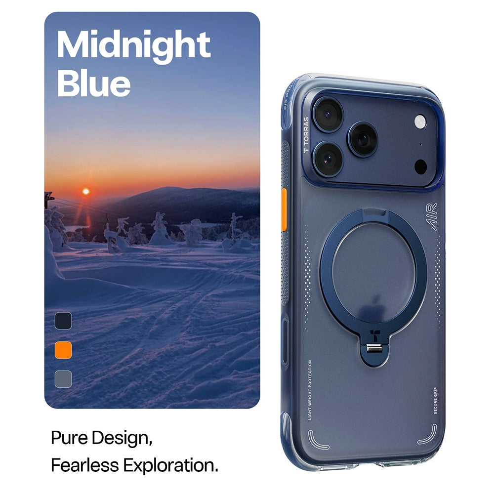 Torras iPhone 17 Pro Max Deksel Ostand Q3 Air Deep Blue