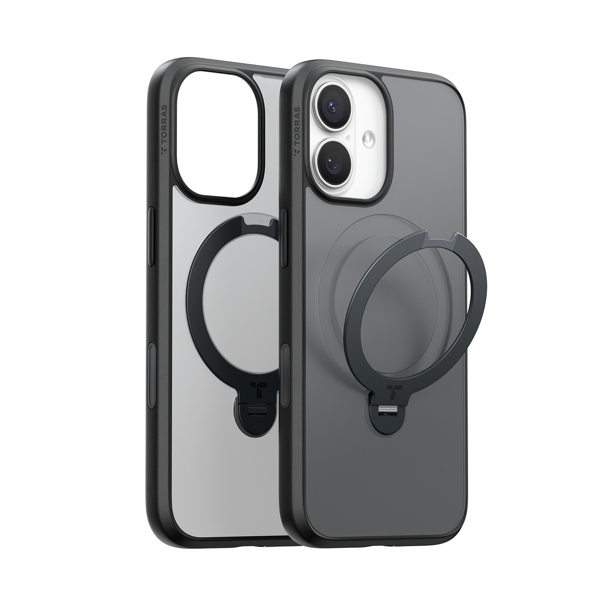 Torras iPhone 17 Deksel Ostand Q3 Spin Obsidian Black