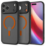 Spigen iPhone 17 Pro Max Deksel Ultra Hybrid MagFit Frost Black Orange