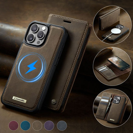 CaseMe iPhone 15 Pro Etui C49 Series Brun