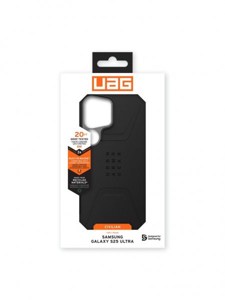Urban Armor Gear (UAG) Samsung Galaxy S25 Ultra Deksel Civilian MagSafe Svart
