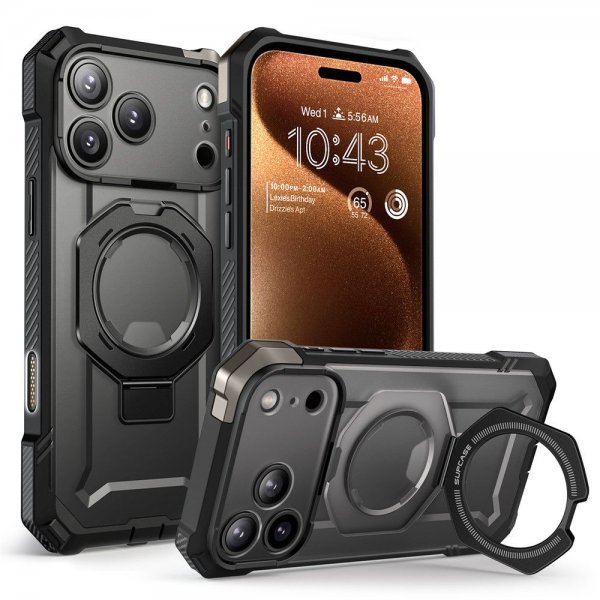 Supcase iPhone 17 Pro Deksel UB Grip MagSafe Svart