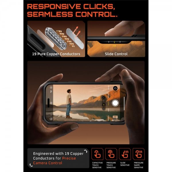 Supcase iPhone 17 Pro Deksel UB Grip MagSafe Svart