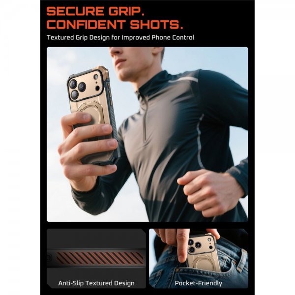 Supcase iPhone 17 Pro Deksel UB Grip MagSafe Gull