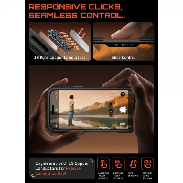 Supcase iPhone 17 Pro Deksel UB Grip Pro MagSafe Svart