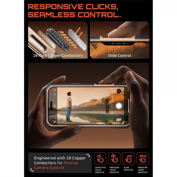 Supcase iPhone 17 Pro Deksel UB Grip Pro MagSafe Gull
